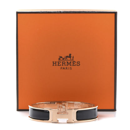 Hermes Enamel Narrow Clic Clac H Bracelet PM Black 4 of 4