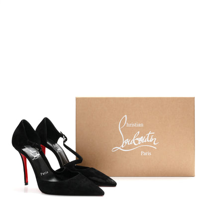Christian Louboutin Veau Velours Miss Ziggyta 100 Pumps 36.5 Black 10 of 10