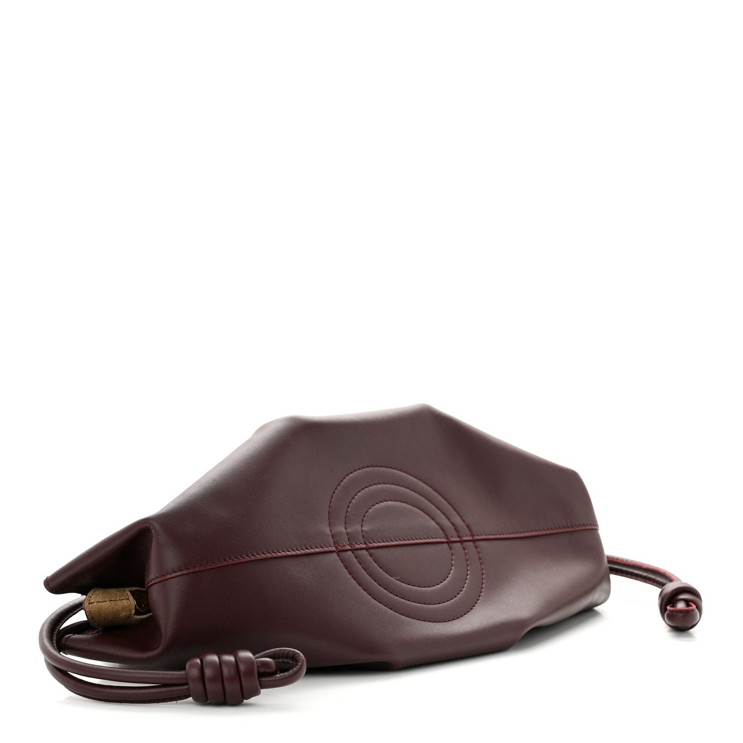 Loewe Shiny Nappa Calfskin Small Paseo Bag Burgundy 4 of 10