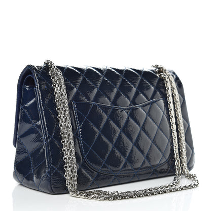 Chanel Distressed Patent Quilted 2.55 Reissue 226 Flap Navy 3 of 16