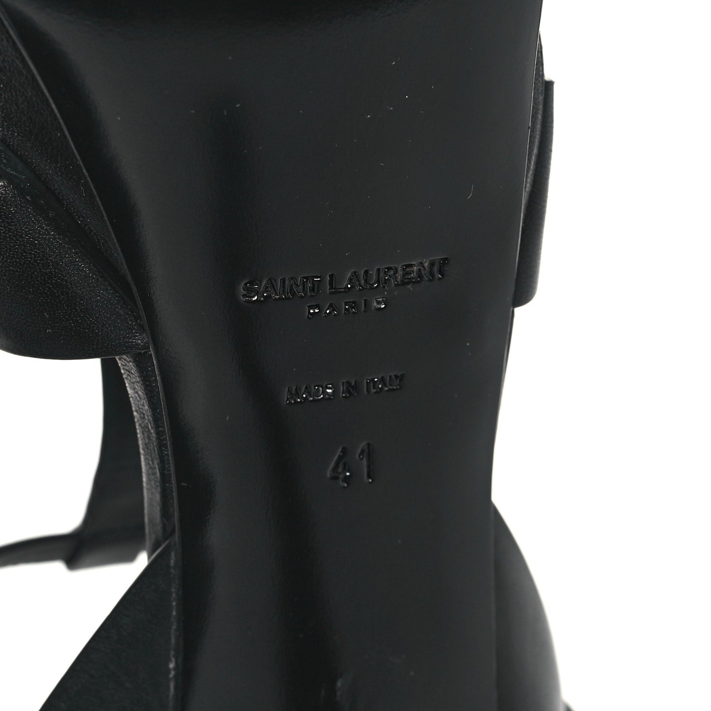 Calfskin Tribute 75 Platform Sandals 41 Black