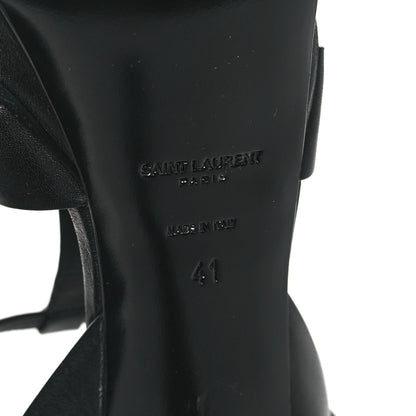 Saint Laurent Calfskin Tribute 75 Platform Sandals 41 Black 6 of 8