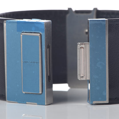 Saint Laurent Calfskin Monogram Bracelet Black 4 of 7
