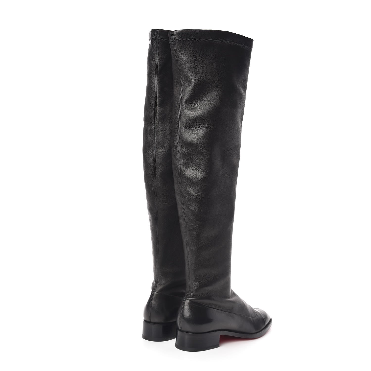 Christian Louboutin Nappa Theophila Stretch Knee High Boots 39.5 Black 4 of 7