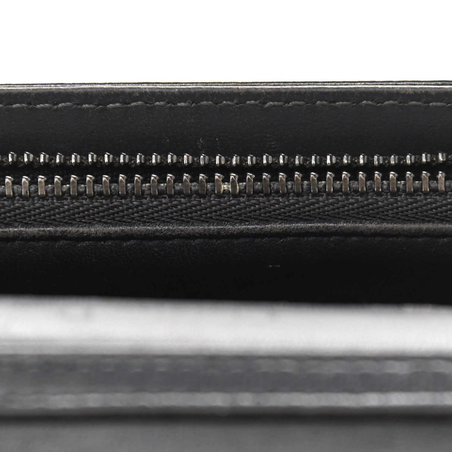 Christian Dior Metallic Patent Micro-Cannage Diorama Wallet on Chain Pouch Black 10 of 10