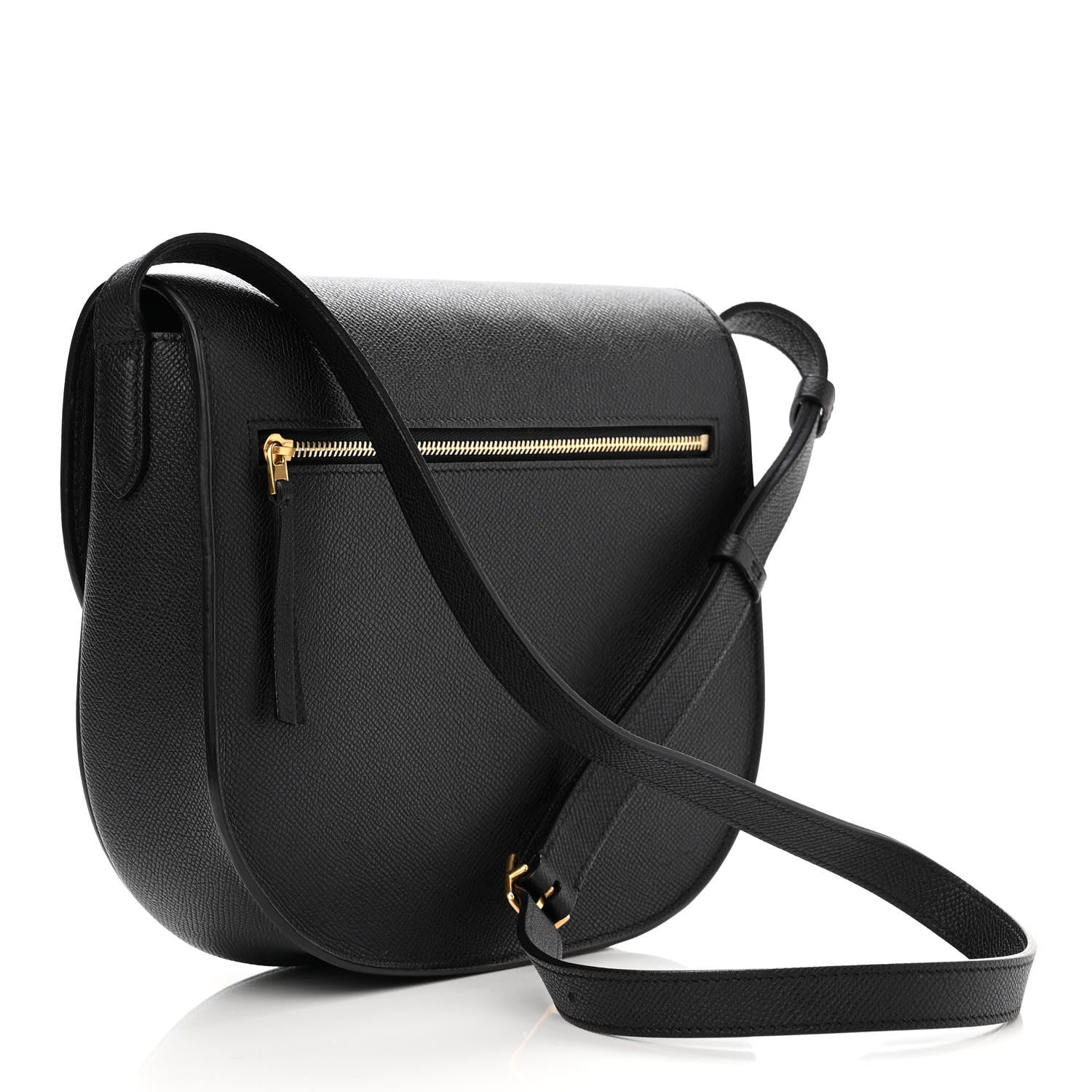 Celine Grained Calfskin Medium Trotteur Black 3 of 11