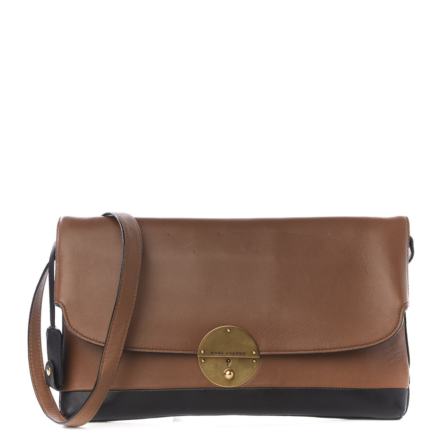 Calfskin Doubles Jean Crossbody Chocolate Black