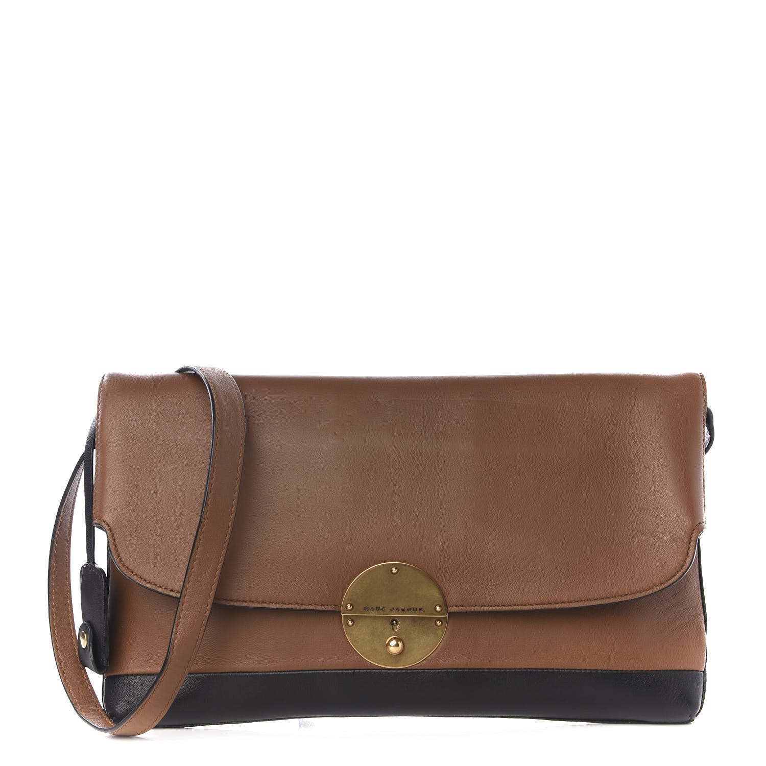 Marc Jacobs Calfskin Doubles Jean Crossbody Chocolate Black 1 of 10