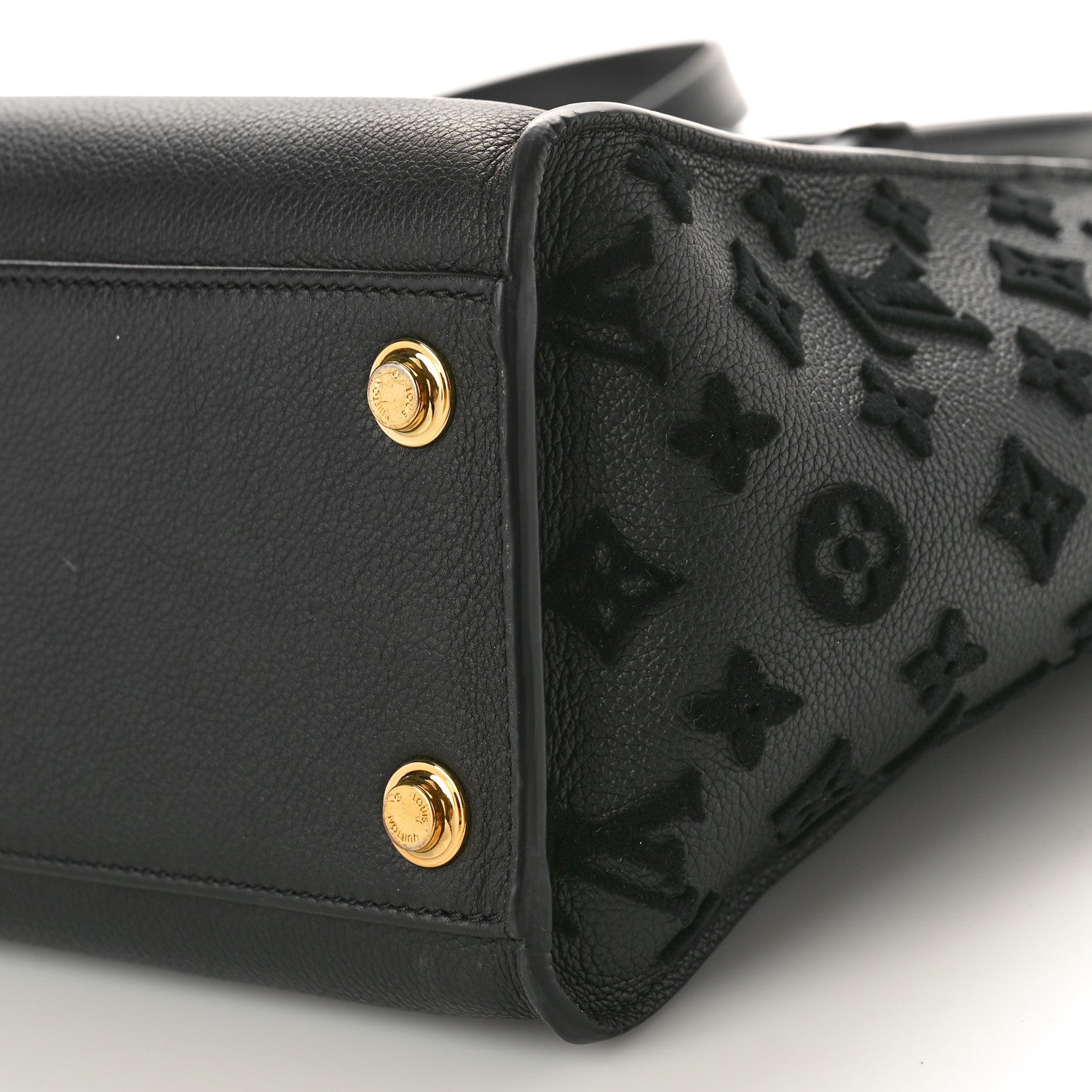 Louis Vuitton Calfskin Monogram Tufting On My Side Black 8 of 8