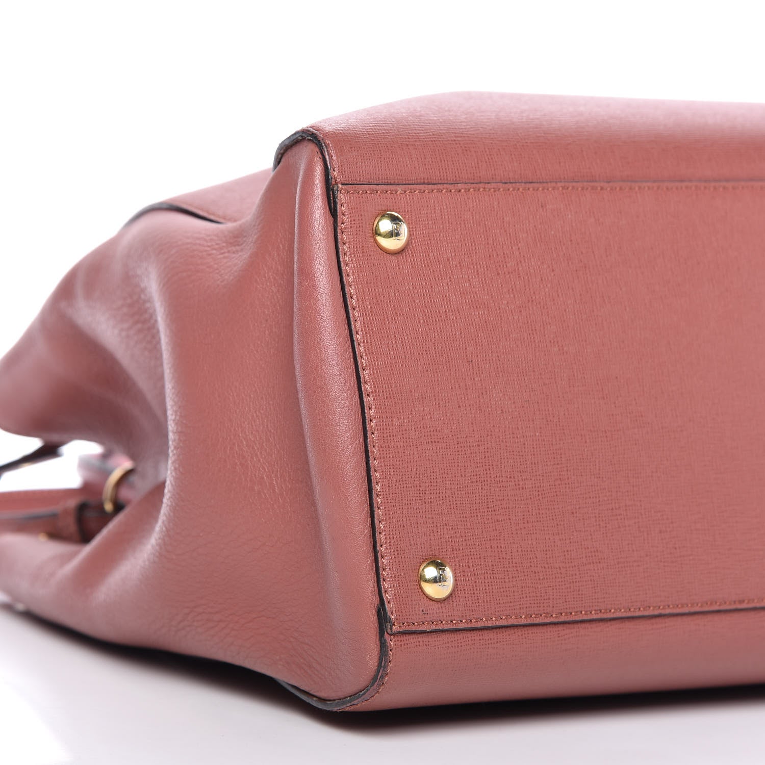 Fendi Vitello Elite Flamingo Regular 2Jours Tote Terracotta 6 of 11