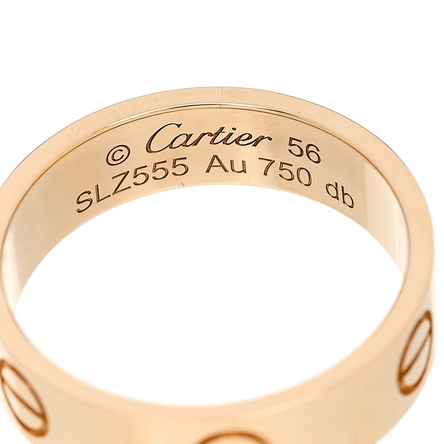 Cartier 18K Yellow Gold 5.5mm LOVE Ring 56 7.75 4 of 5