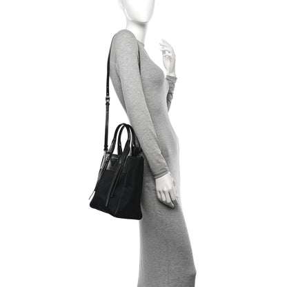 Prada Tessuto Nylon Spazzolato Small Ouverture Top Handle Bag Black 2 of 11