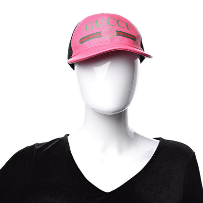Gucci Grained Calfskin Logo Baseball Hat S Box Pink 2 of 7