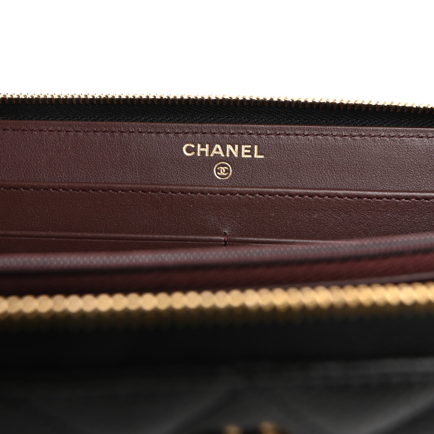 Chanel Caviar Quilted Large Gusset Zip Around Wallet Black 6 of 8