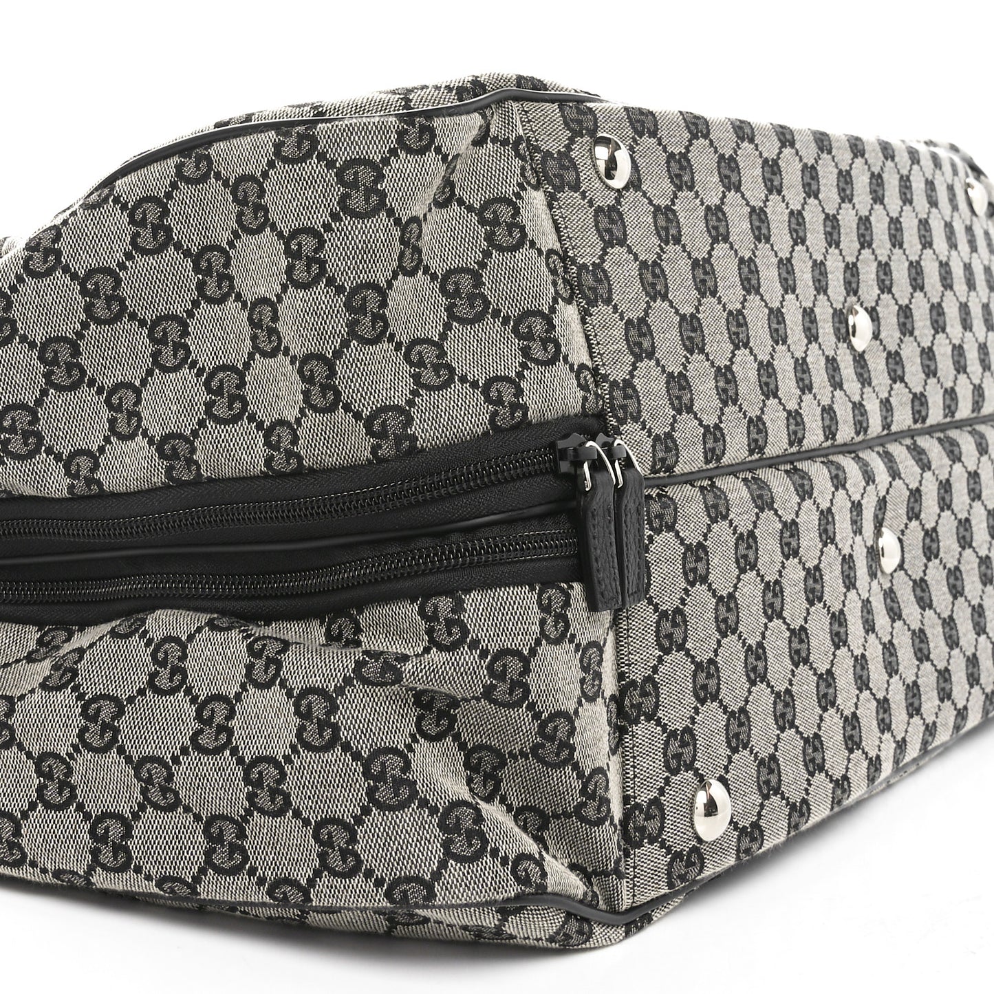 Monogram Textured Dollar Calfskin Suitcase Luggage Beige Black