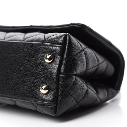 Chanel Caviar Lizard Embossed Quilted Extra Mini Coco Handle Flap Black 7 of 11