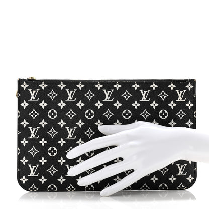 Louis Vuitton Monogram Giant Jungle Neverfull MM GM Pochette Black 2 of 9
