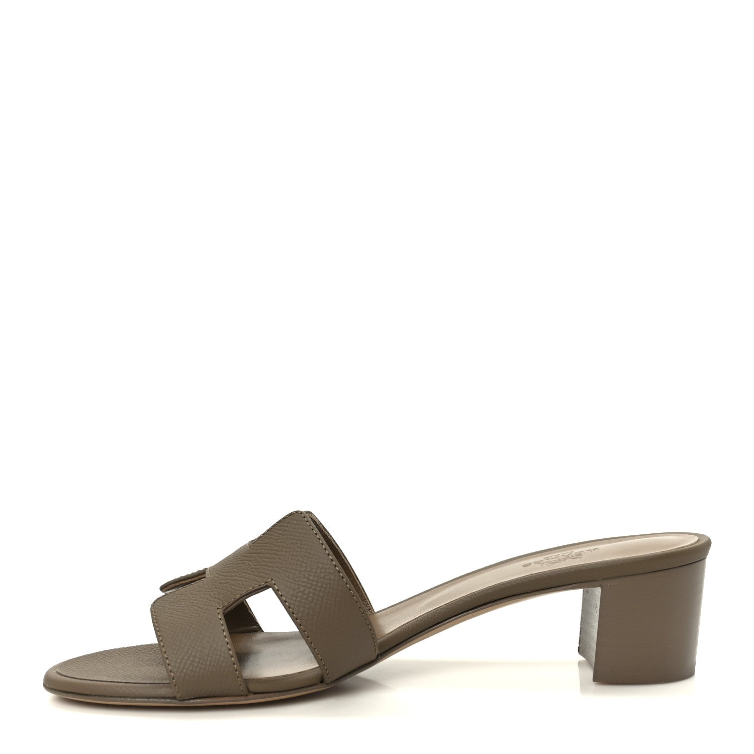 Hermes Epsom Oasis Sandals 38.5 Etoupe 1 of 10