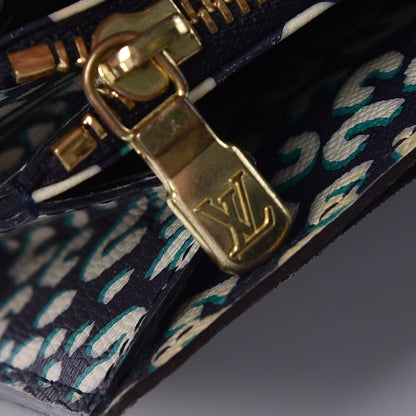 Louis Vuitton Monogram Leopard Sarah Wallet Blue Infini 16 of 18