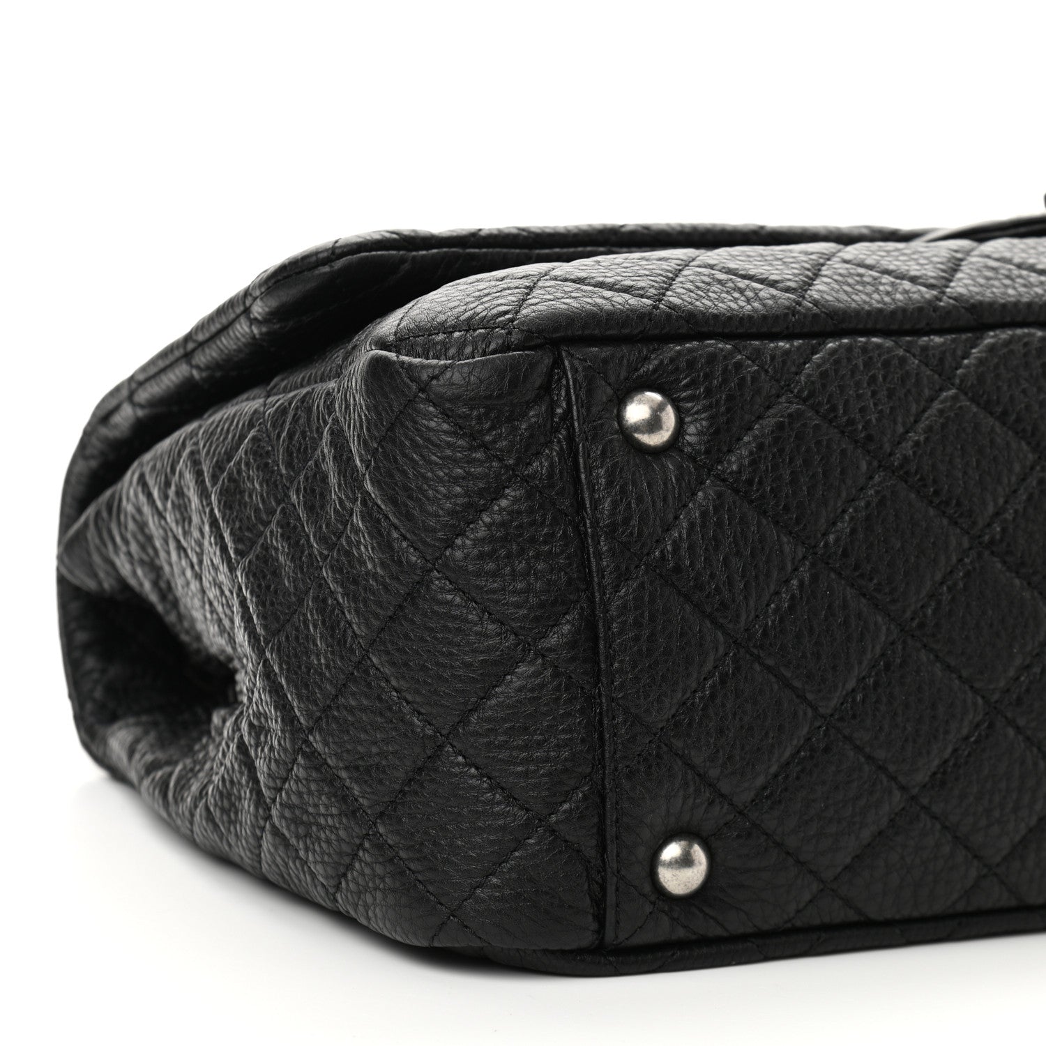 Chanel Calfskin Quilted XXL Travel Flap Bag Black 9 of 11
