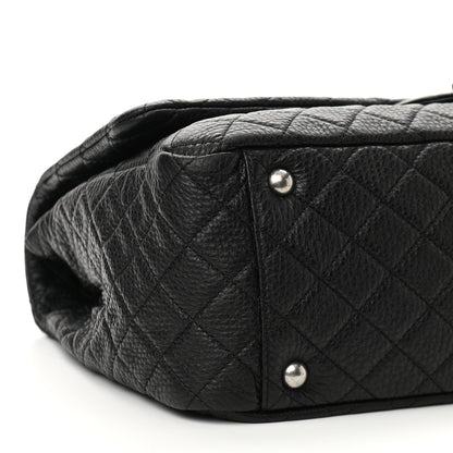 Chanel Calfskin Quilted XXL Travel Flap Bag Black 9 of 11