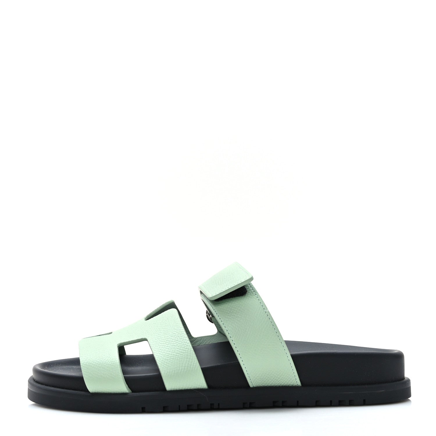 Hermes Epsom Womens Chypre Sandals 36.5 Vert Jade 1 of 9