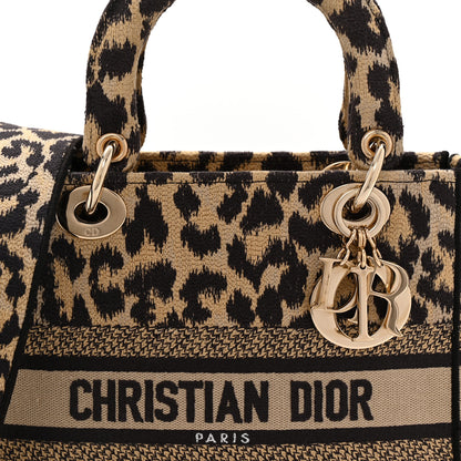 Christian Dior Canvas Medium Mizza Embroidered Lady D-Lite Beige Multicolor 8 of 11