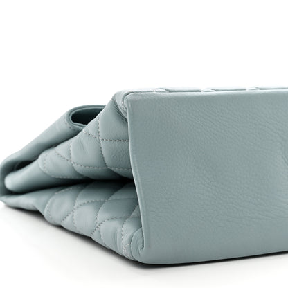 Chanel Distressed Calfskin Hamptons Flap Light Blue 9 of 10