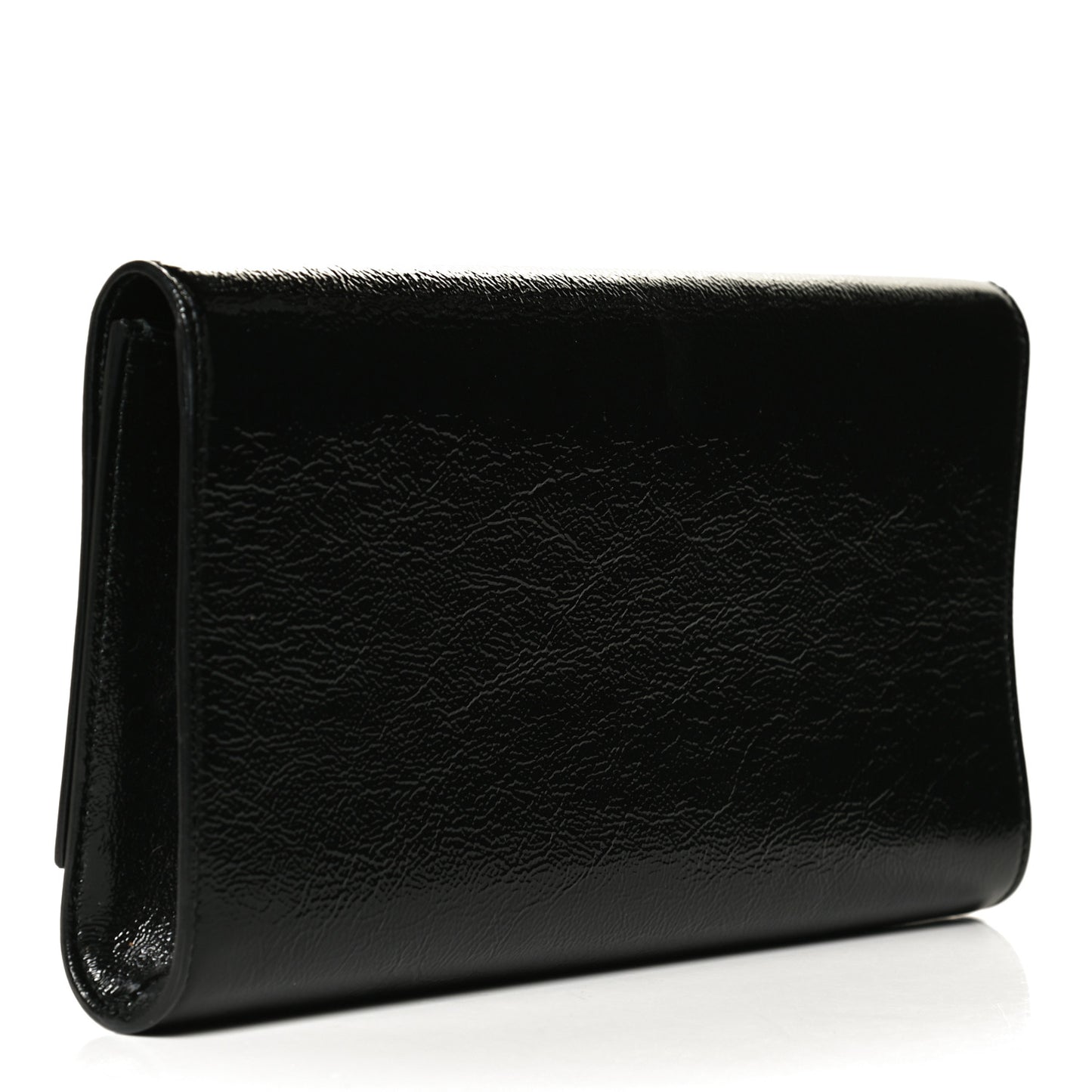 Textured Patent Monogram Small Belle De Jour Clutch Black