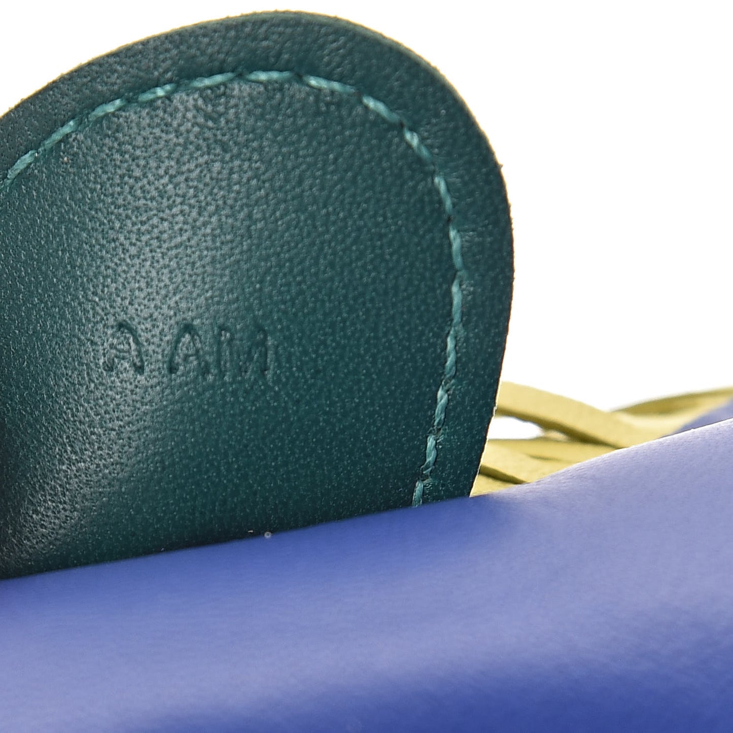 Milo Lambskin Grigri Rodeo Horse Bag Charm MM Bleu Electrique Malachite Lime