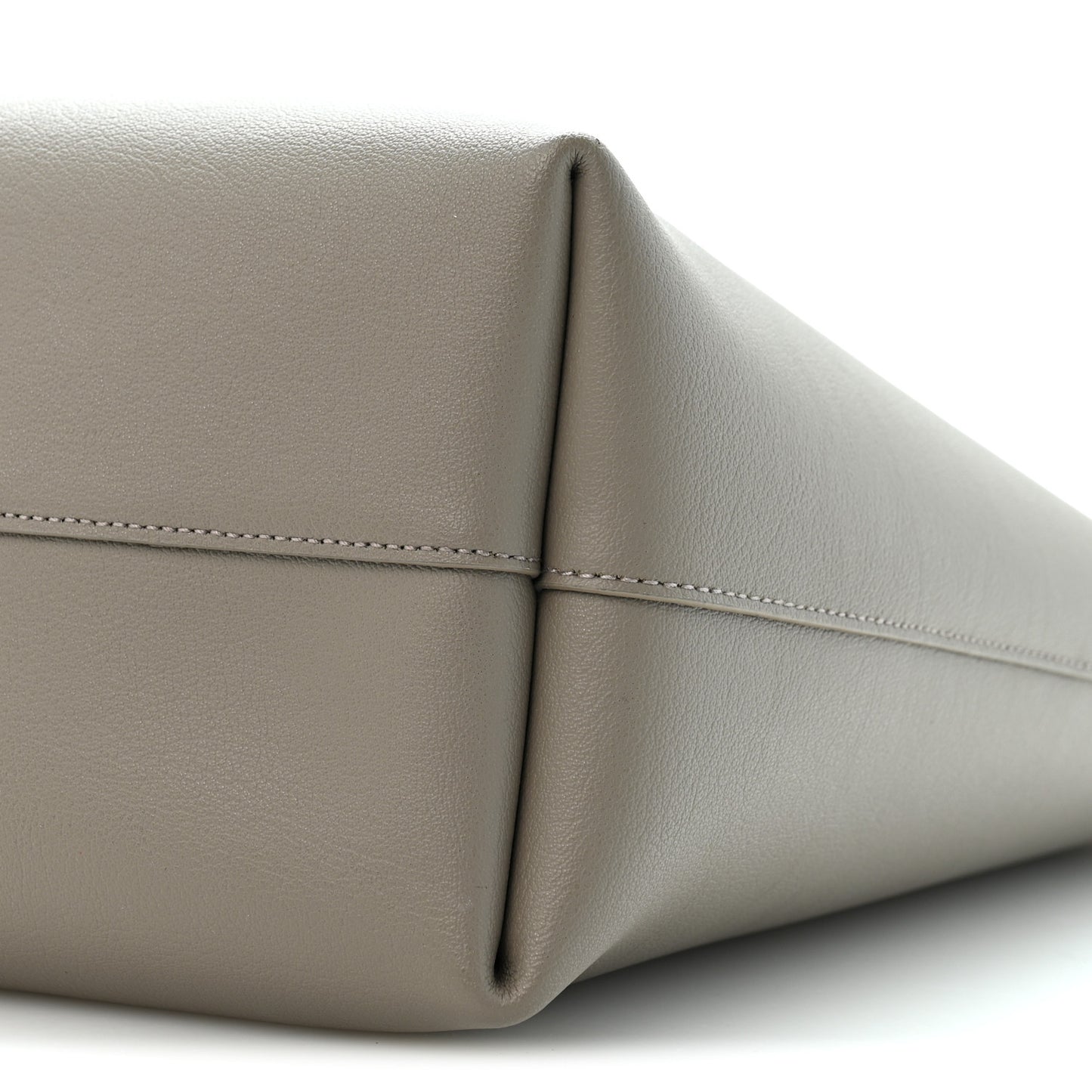 Calfskin Large Shopping Tote Oyster Gray