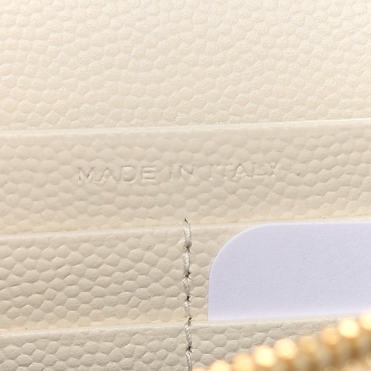 Grain De Poudre Matelasse Chevron Monogram Chain Wallet Crema Soft
