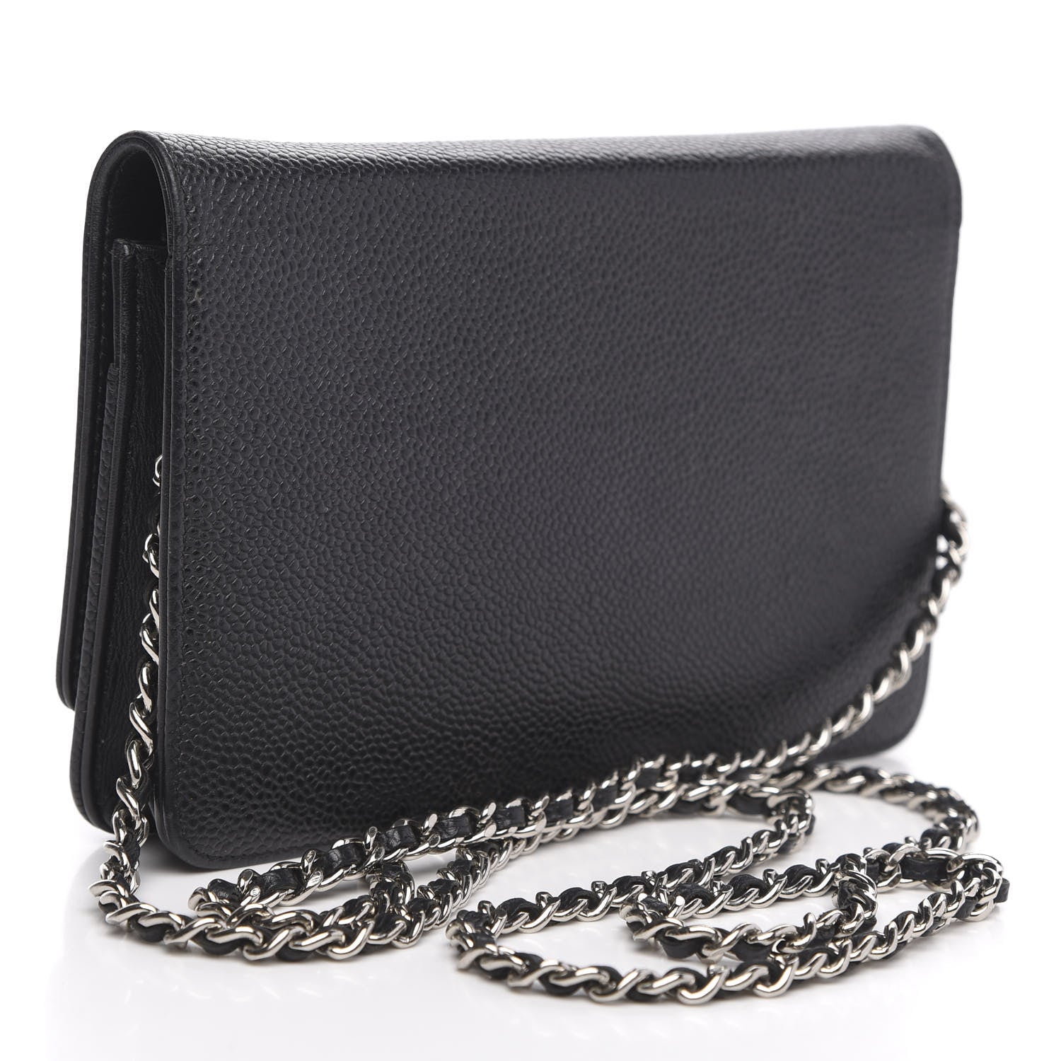 Chanel Caviar Timeless CC Wallet On Chain WOC Black 3 of 13