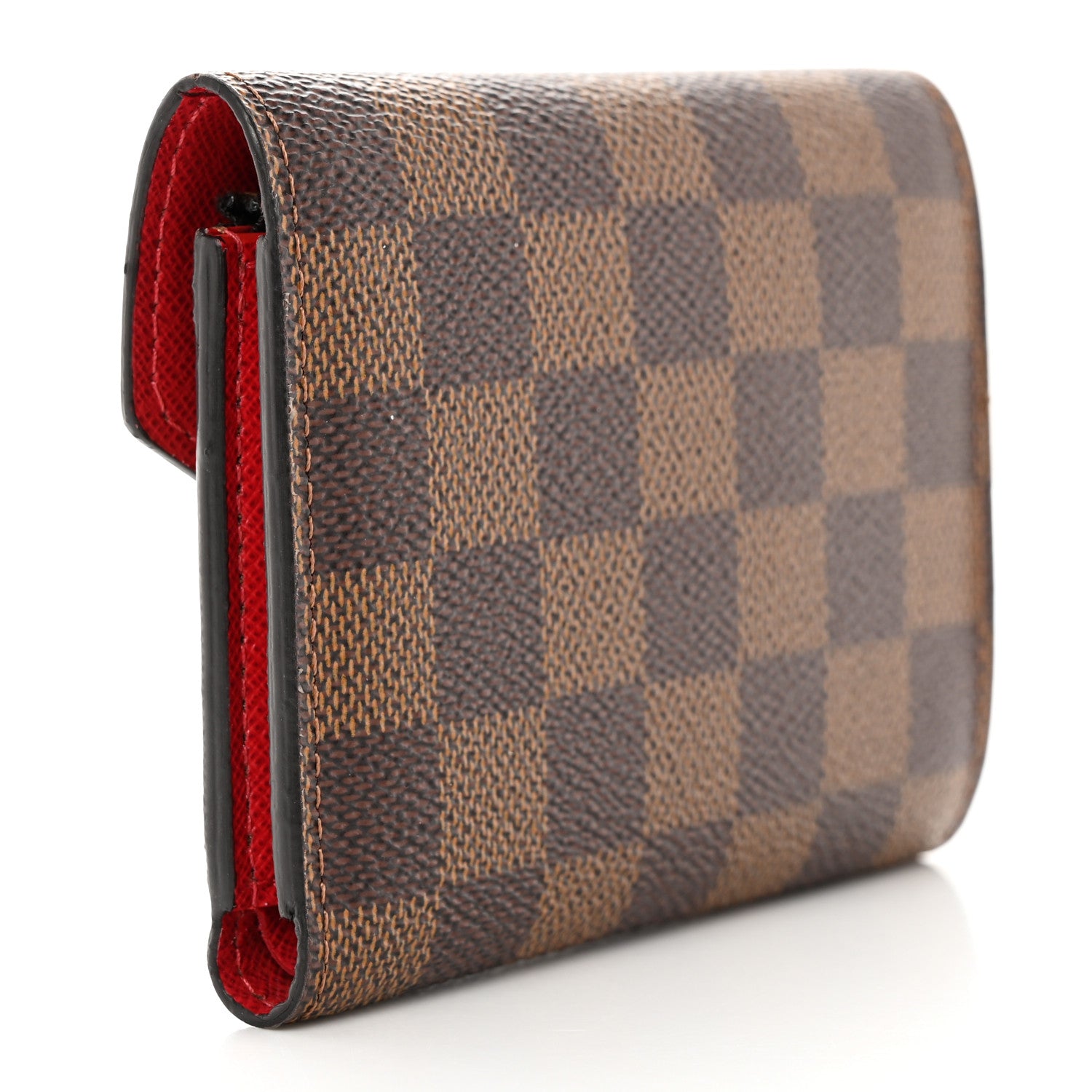 Louis Vuitton Damier Ebene Victorine Wallet Red 3 of 9