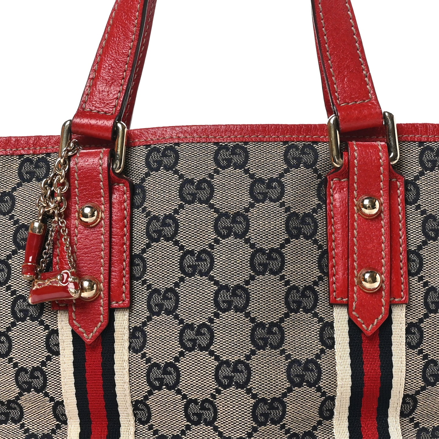 Monogram Small Jolicoeur Tote Navy Red