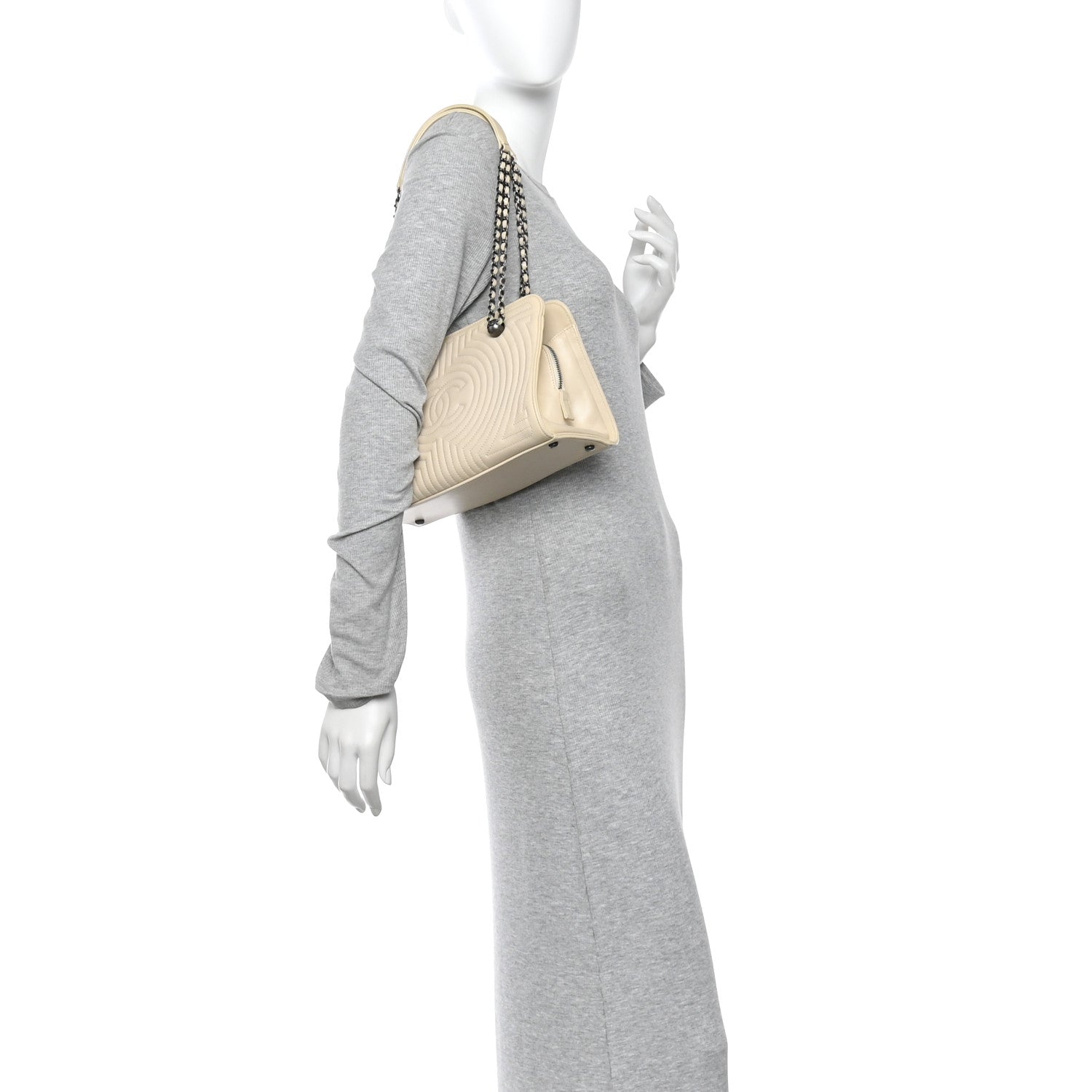 Chanel Glazed Calfskin Quilted Korean Garden Off White 2 of 11