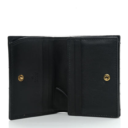 Gucci Calfskin Matelasse GG Marmont Card Case Wallet Black 4 of 9