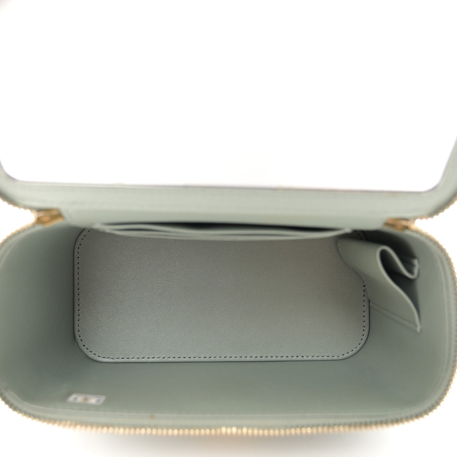 Chanel Metallic Lambskin Quilted Small CC Dynasty Vanity Case With Chain Grey 5 of 18
