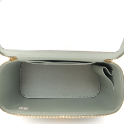 Chanel Metallic Lambskin Quilted Small CC Dynasty Vanity Case With Chain Grey 5 of 18