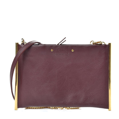 Chloe Calfskin Mini Roy Chain Pouch Bordeaux 1 of 7