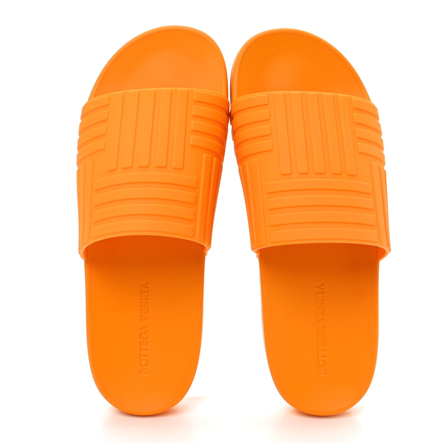 Bottega Veneta Rubber The Slider Sandals 40 Tangerine 1769192