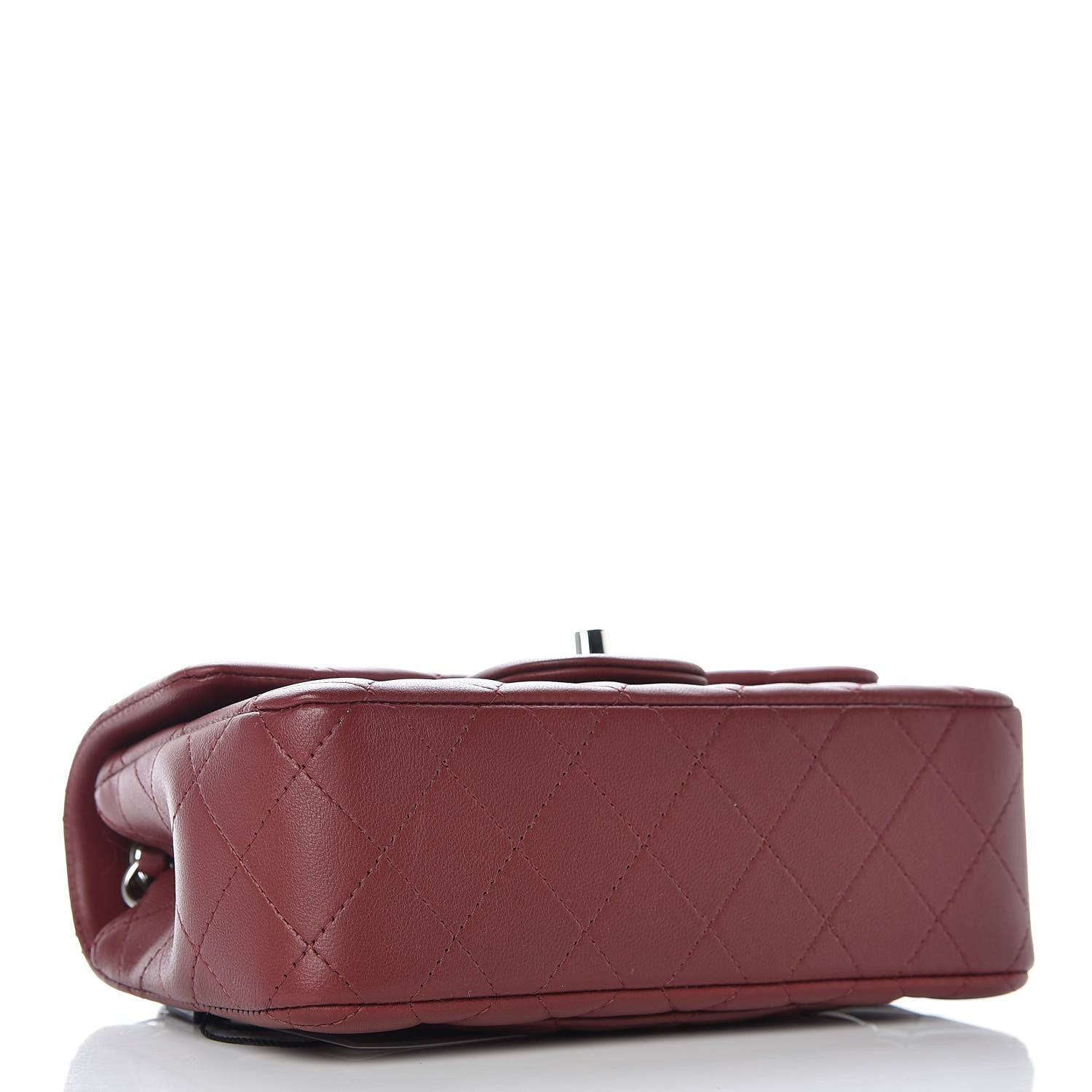 Chanel Lambskin Quilted Mini Rectangular Flap Burgundy 4 of 10