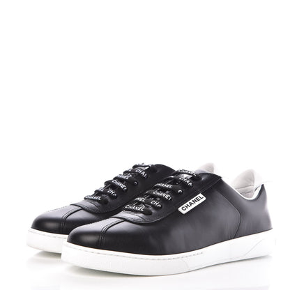 Chanel Calfskin CC Sneakers 39.5 Black 3 of 10
