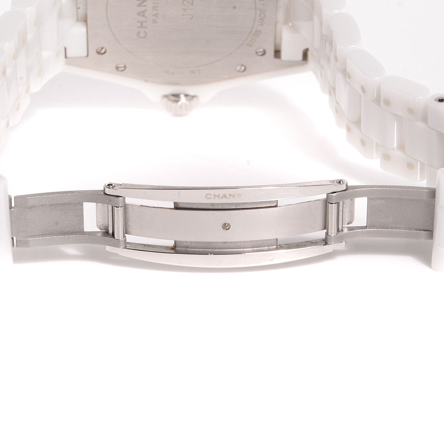 Stainless Steel Ceramic Diamond Pink Sapphire 42mm J12 Automatic Watch White