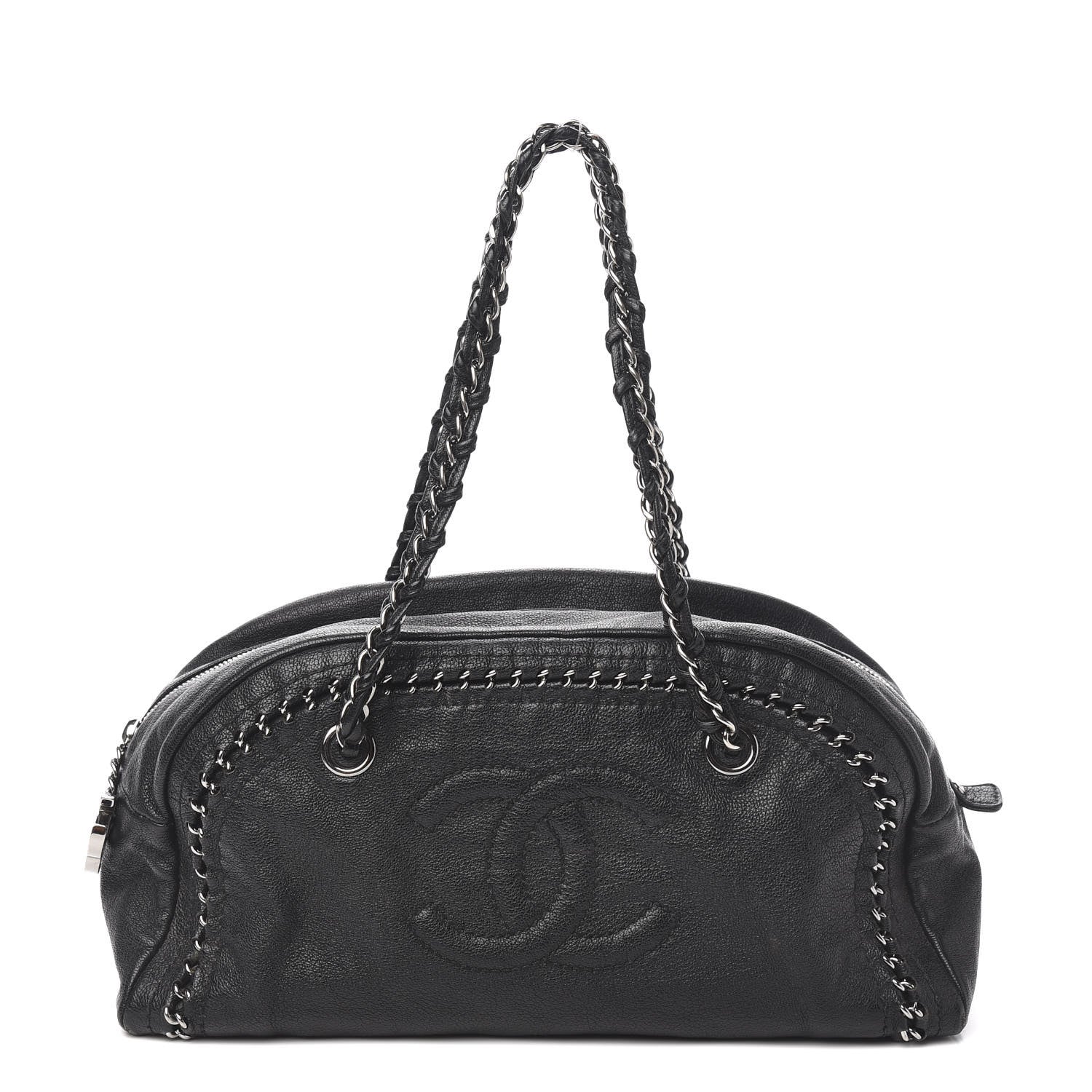 Chanel Goatskin Medium Luxe Ligne Bowler Black 1 of 10
