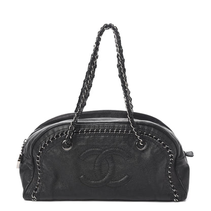 Chanel Goatskin Medium Luxe Ligne Bowler Black 1 of 10