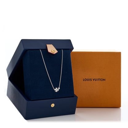 Louis Vuitton 18K White Gold Diamond Idylle Blossom Pendant Necklace 5 of 5