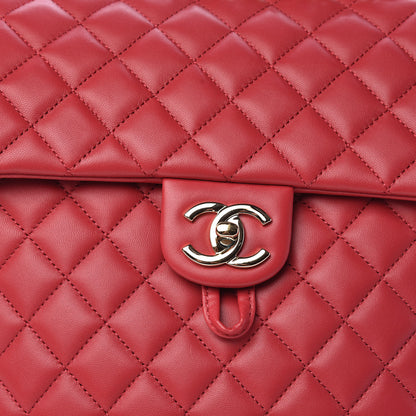 Chanel Lambskin Quilted Large Urban Spirit Backpack Red 8 of 10