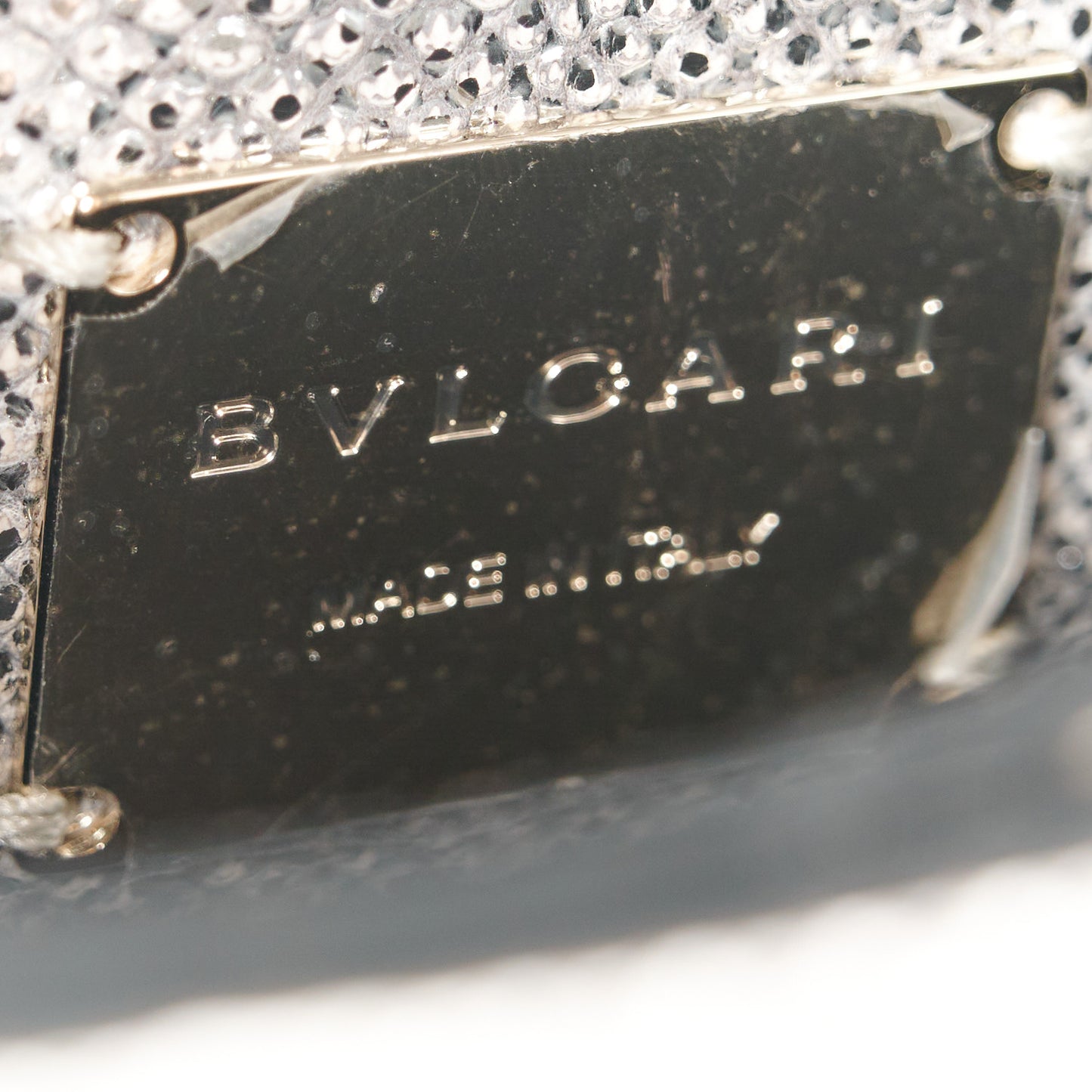 Metallic Karung Serpenti Forever Crossbody White Agate