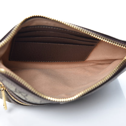 Gucci GG Supreme Monogram Web Small Ophidia Pouch Clutch Beige New Acero 5 of 8